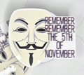 Guy Fawkes Mask Remember, remember the 5th of November vinyl sticker