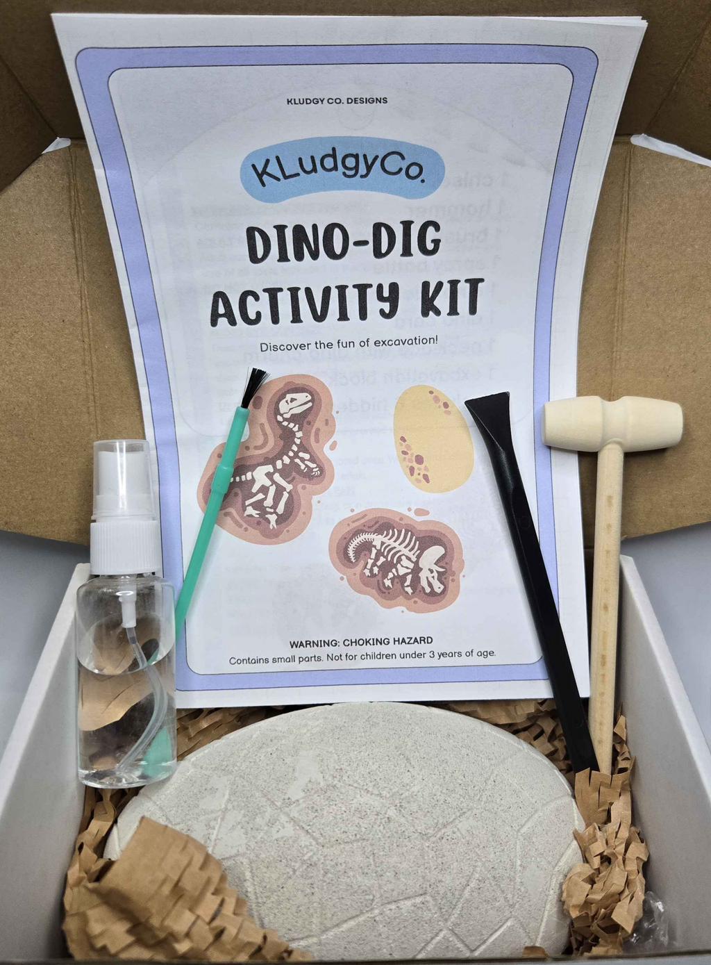 Dinosaur Egg Excavation Kit - Dino Dig & Smash Game - Fun Mystery Toy Surprise Activity Box for Kids, Dinosaur Party Favors