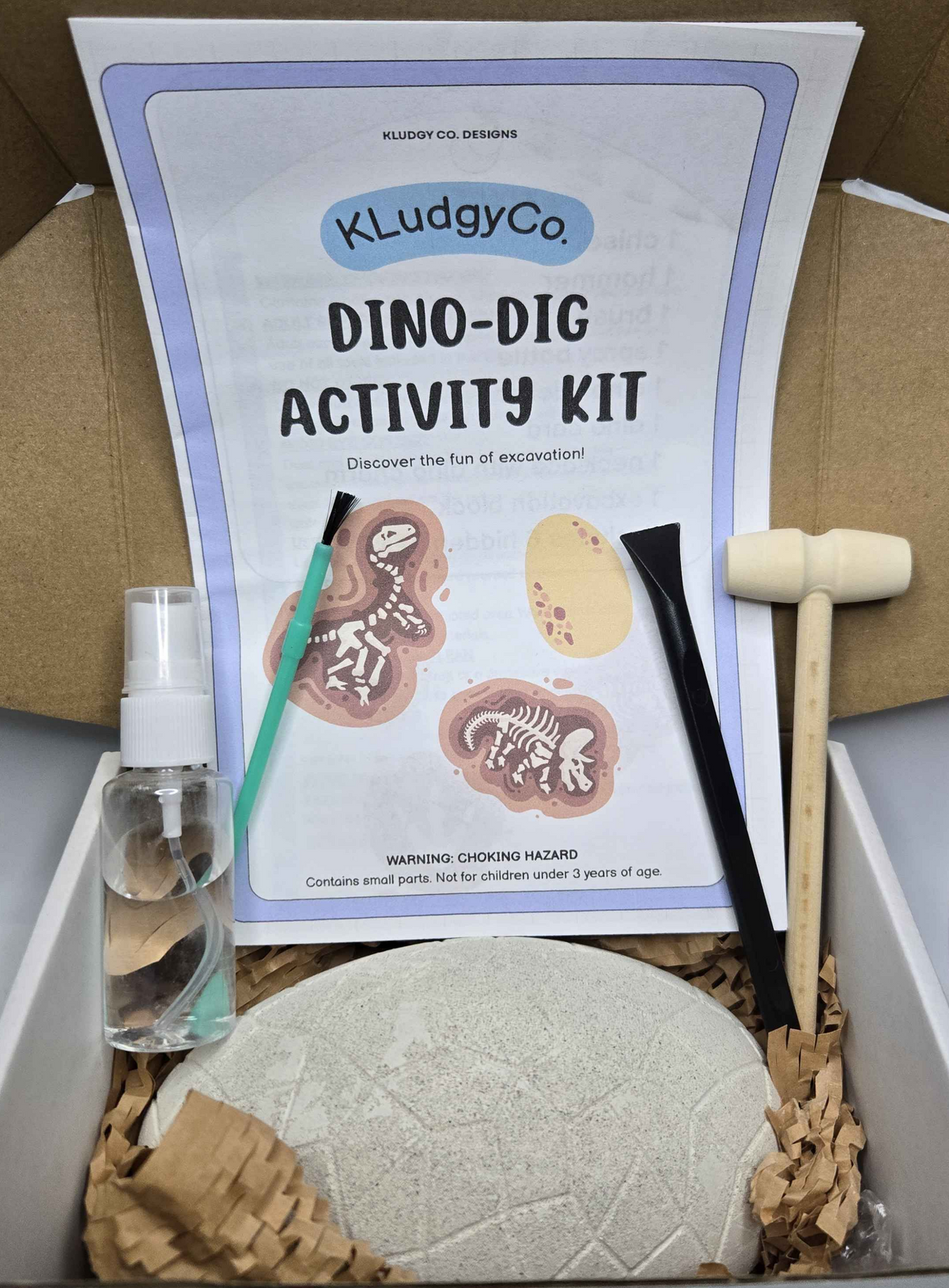 Dinosaur Egg Excavation Kit - Dino Dig & Smash Game - Fun Mystery Toy Surprise Activity Box for Kids, Dinosaur Party Favors