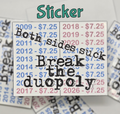 STICKER - Both Sides Suck; Break The Duopoly Vinyl Sticker – Waterproof Decal (2.5ish x 3.5ish inches)