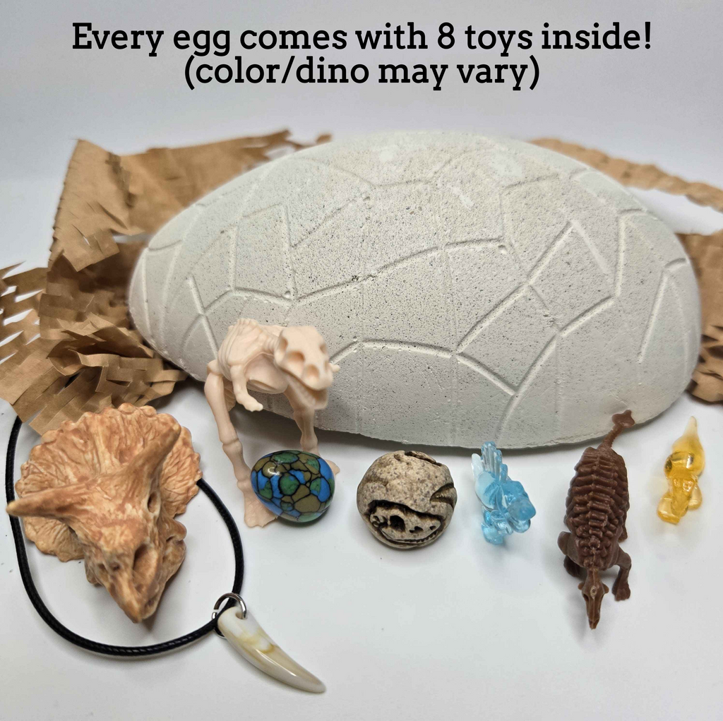 Dinosaur Egg Excavation Kit - Dino Dig & Smash Game - Fun Mystery Toy Surprise Activity Box for Kids, Dinosaur Party Favors