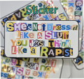 STICKER - Shes not dressed like a slut, you just think like a rapist (2x4 inches)