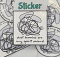 STICKER - Dust Bunnies Spirit Animal Vinyl Sticker – Waterproof Decal (2x2 inches)