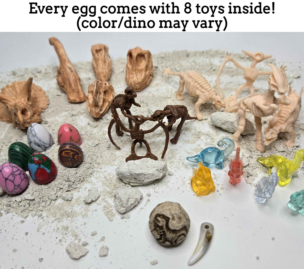 Dinosaur Egg Excavation Kit - Dino Dig & Smash Game - Fun Mystery Toy Surprise Activity Box for Kids, Dinosaur Party Favors